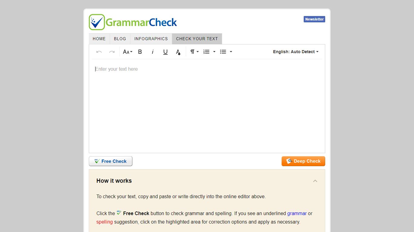 Free Grammar Checker (Online Editor)