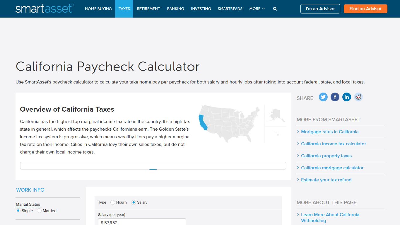 California Paycheck Calculator - SmartAsset